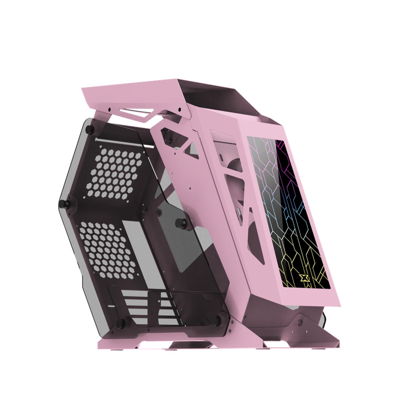 Xigmatek ZEUS M QUEEN - Spectrum Edition (Pink, Micro ATX, USB3.0x2, Front RGB Panel, Left & Right Tempered Glass) - صندوق